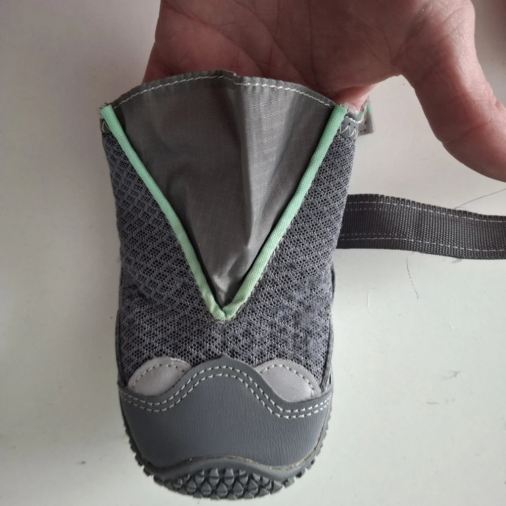 SlowTon Dog Shoes Breathable Paw Protector Anti Slip Dog Boots Grey Size 6